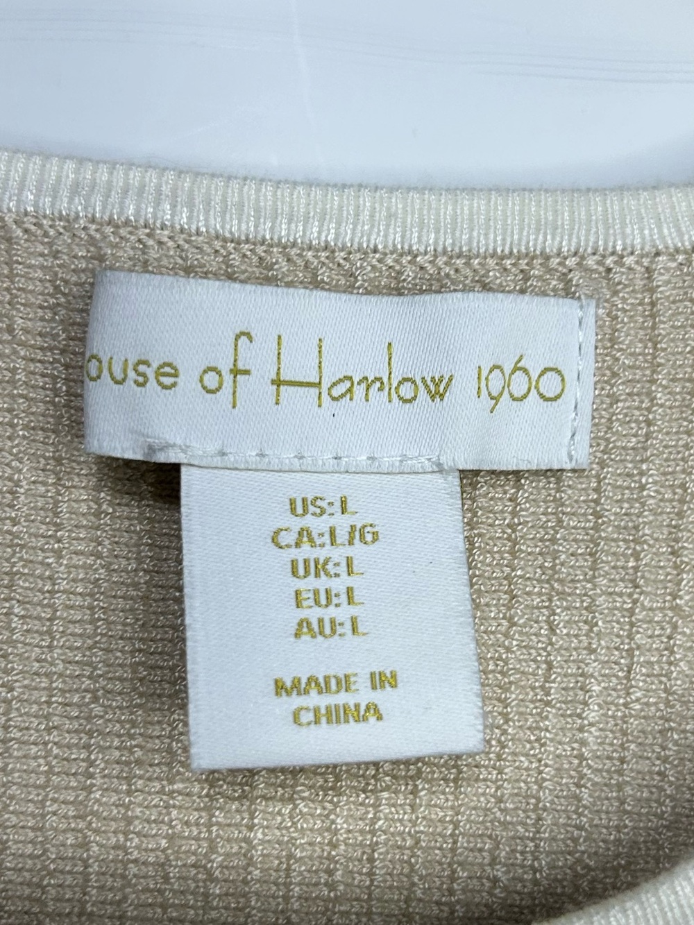 5 for $25🔥House of Harlow 1960 Cropped Knit Cream Tank Top Large - Picture 4 of 6